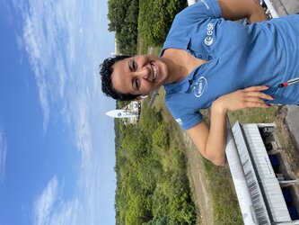 Wafaa during Ariane 6 upper part transfer